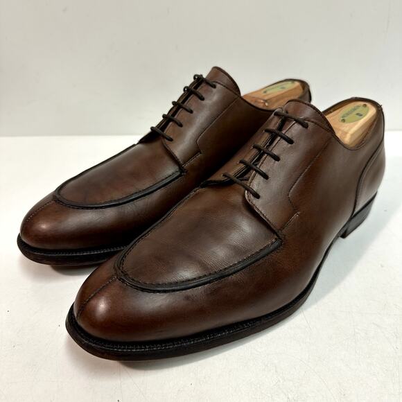 Crockett & Jones x Brooks Brothers Split Toe Derby Brown Calf 11 Wide E - Picture 1 of 13
